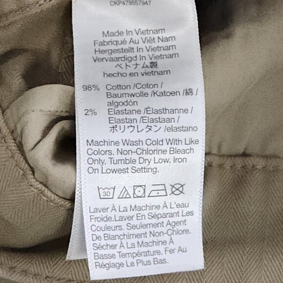 Madewell 90's straight Cargo Women's Pants Size 31 Khaki Pockets High Rise - Picture 9 of 9